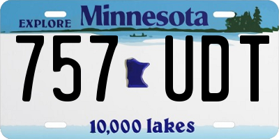 MN license plate 757UDT