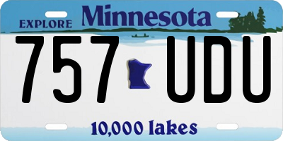 MN license plate 757UDU