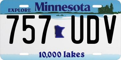 MN license plate 757UDV
