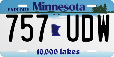 MN license plate 757UDW