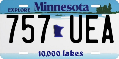 MN license plate 757UEA