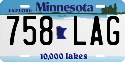 MN license plate 758LAG