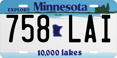 MN license plate 758LAI