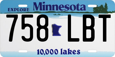 MN license plate 758LBT