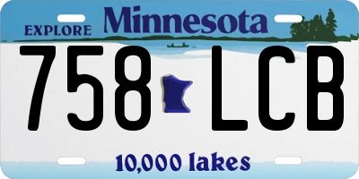 MN license plate 758LCB