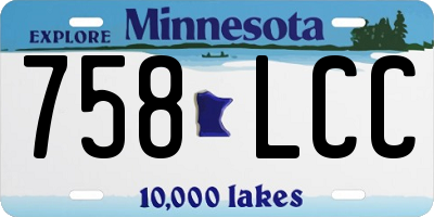 MN license plate 758LCC