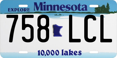 MN license plate 758LCL