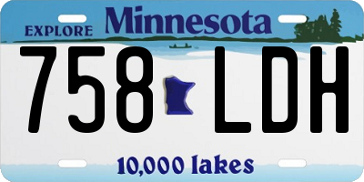 MN license plate 758LDH