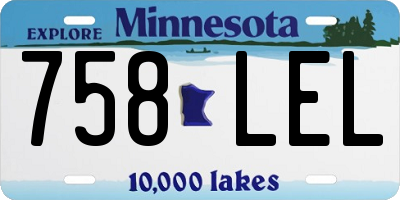 MN license plate 758LEL