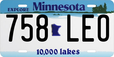 MN license plate 758LEO