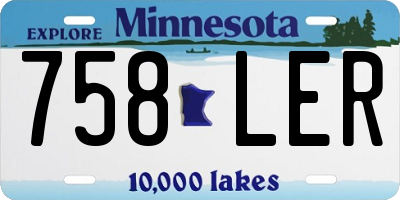 MN license plate 758LER