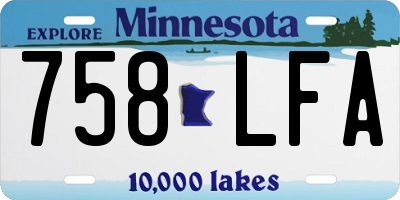 MN license plate 758LFA