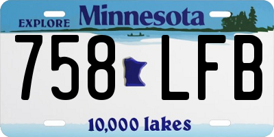 MN license plate 758LFB