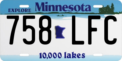 MN license plate 758LFC