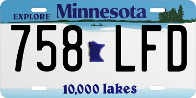 MN license plate 758LFD