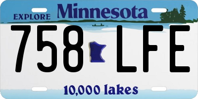 MN license plate 758LFE