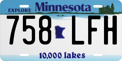 MN license plate 758LFH