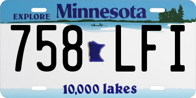 MN license plate 758LFI