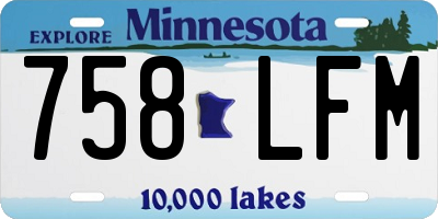 MN license plate 758LFM