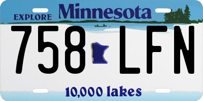 MN license plate 758LFN