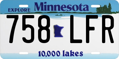 MN license plate 758LFR