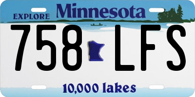 MN license plate 758LFS