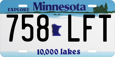 MN license plate 758LFT