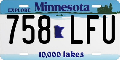MN license plate 758LFU