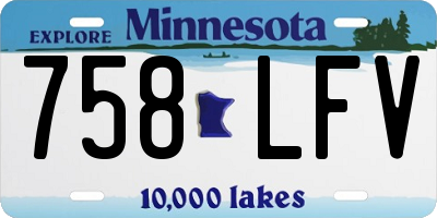 MN license plate 758LFV