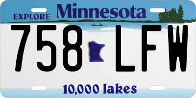 MN license plate 758LFW