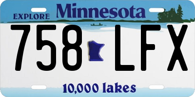 MN license plate 758LFX