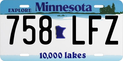 MN license plate 758LFZ