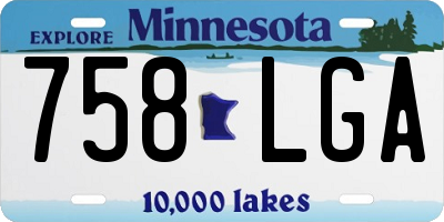 MN license plate 758LGA