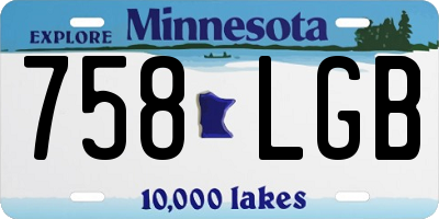 MN license plate 758LGB