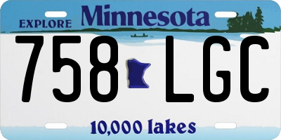 MN license plate 758LGC