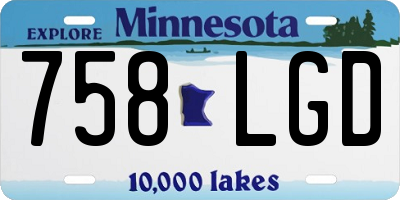 MN license plate 758LGD