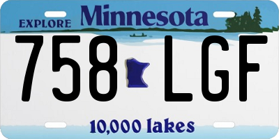 MN license plate 758LGF