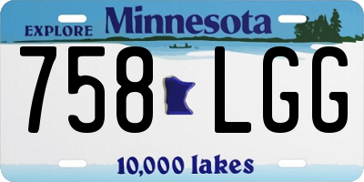 MN license plate 758LGG