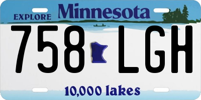 MN license plate 758LGH