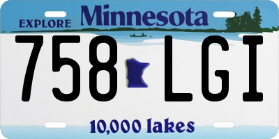 MN license plate 758LGI