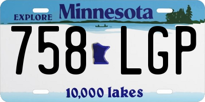 MN license plate 758LGP