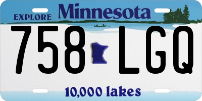 MN license plate 758LGQ