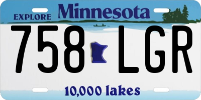 MN license plate 758LGR