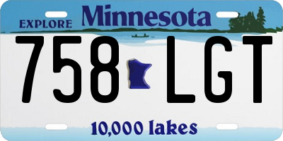 MN license plate 758LGT