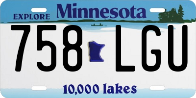 MN license plate 758LGU