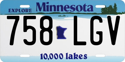 MN license plate 758LGV