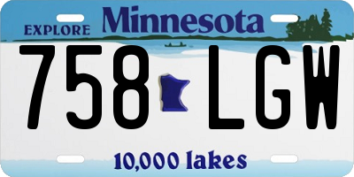 MN license plate 758LGW