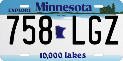 MN license plate 758LGZ
