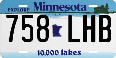 MN license plate 758LHB
