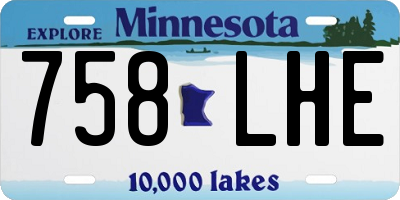MN license plate 758LHE